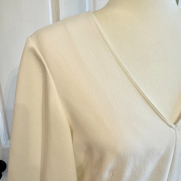 tibi | balloon sleeve top with exposed rose gold zipper in back | size 6 - Picture 3 of 6